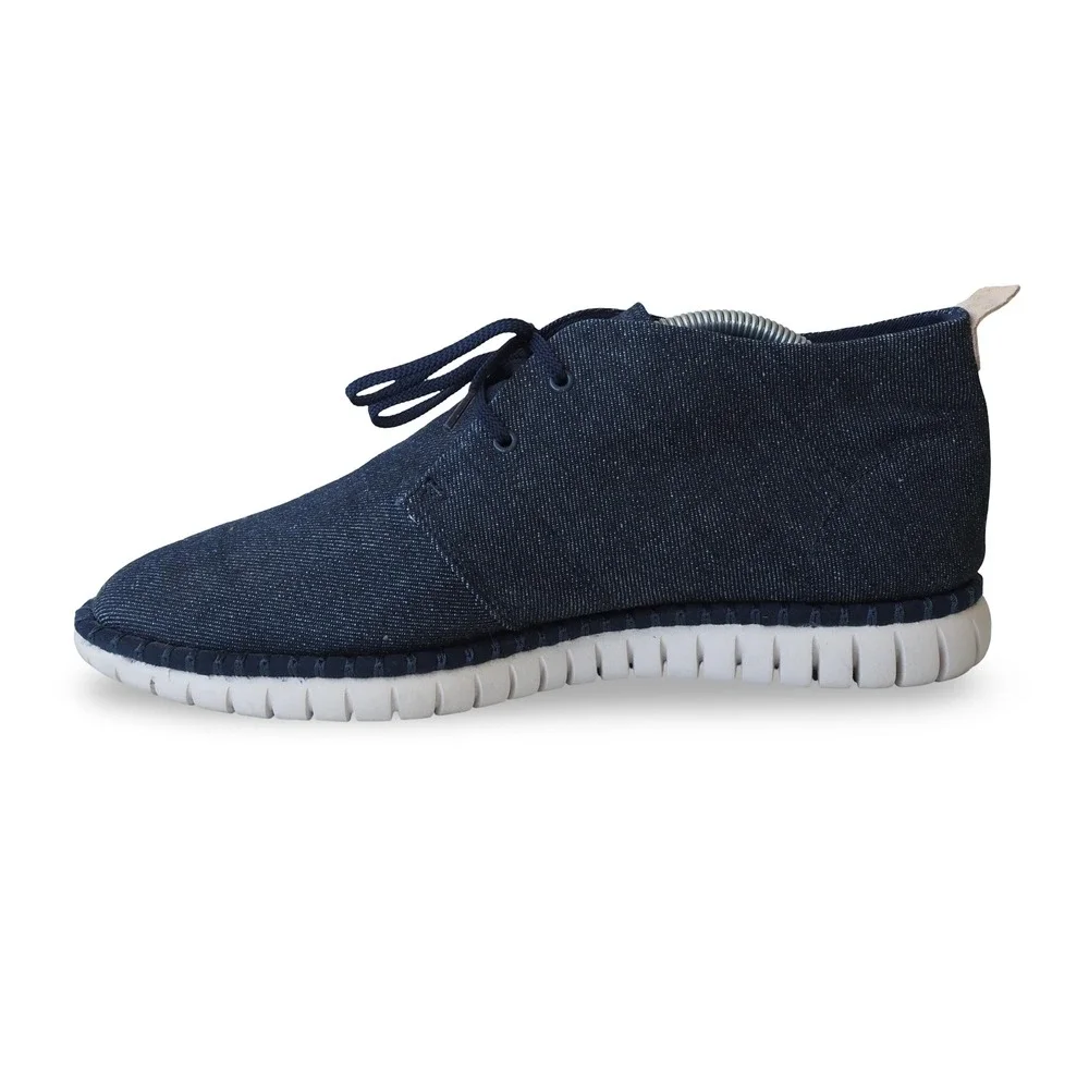 Clarks‎ Denim Chukka Boots Mens 10.5M Indigo Ankle Lace Up Casual Shoes 21621